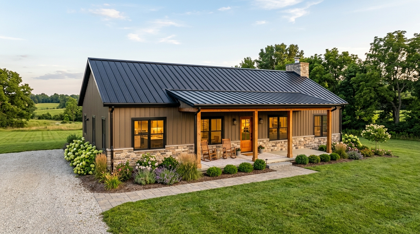 The Cedar turnkey barndominium home