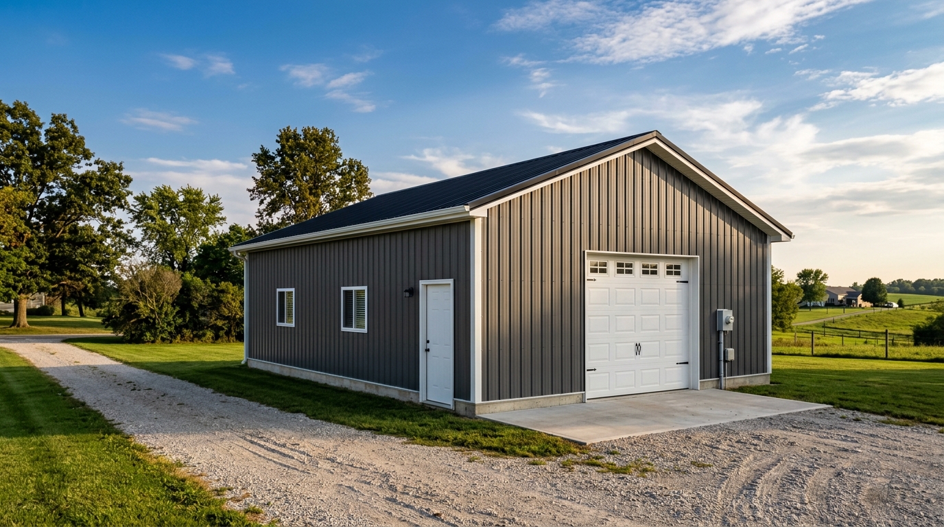 24x28 post-frame garage