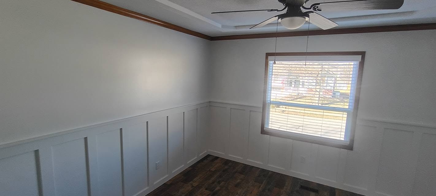 Finished board and batten wainscot in Liberty Missouri