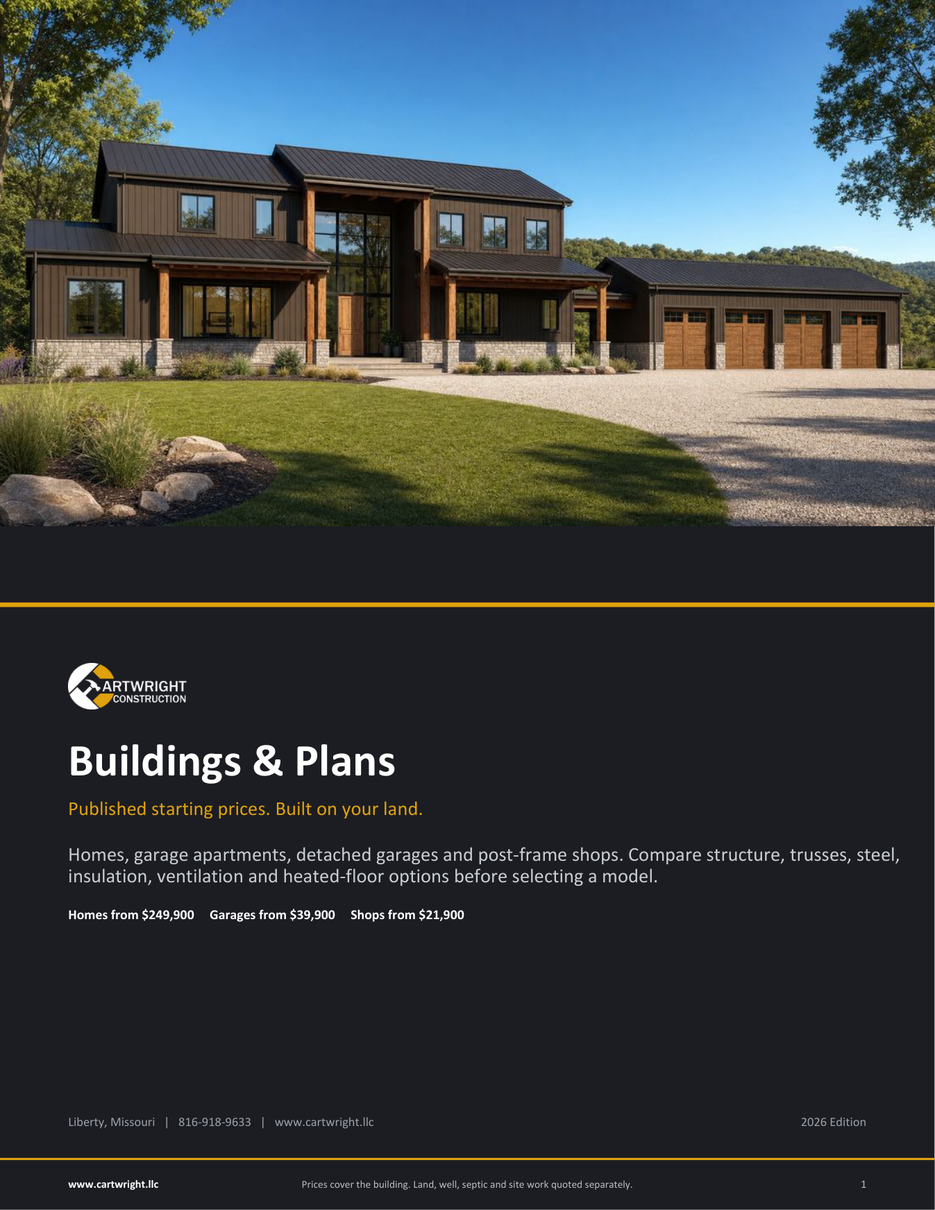 Cover of the Cartwright Buildings and Plans guide