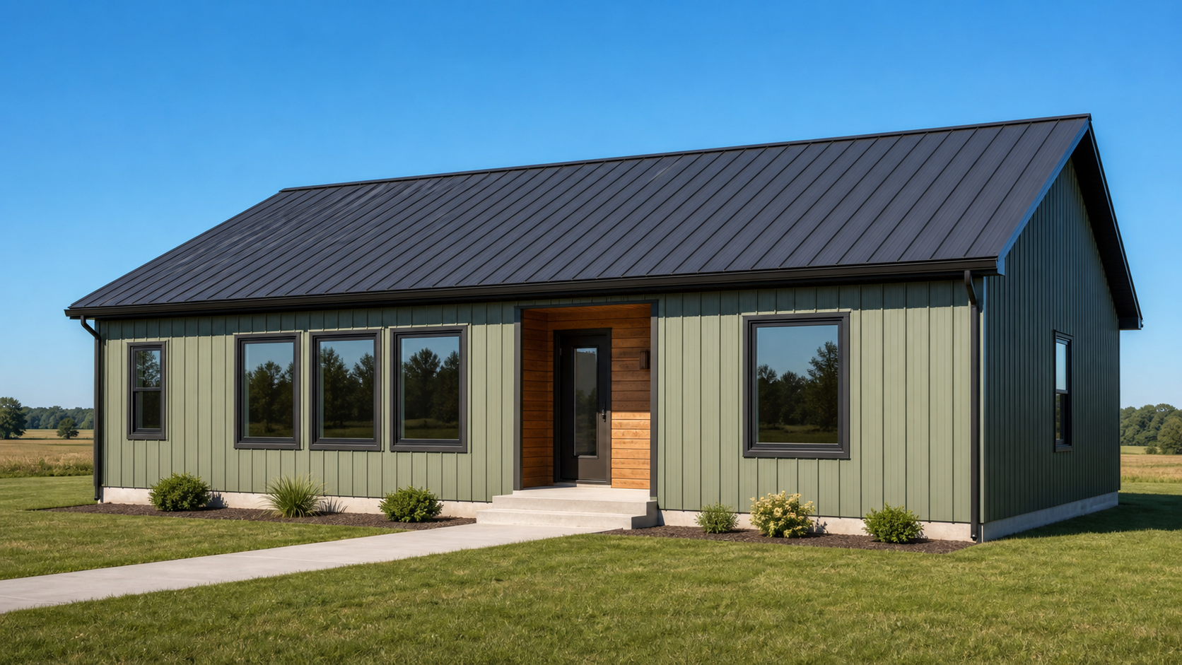 The Willow Barndominium concept rendering
